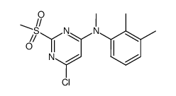 2-Methylsulfonyl-4-chloro-6-(N-methyl-2,3-xylidino)-pyrimidine结构式