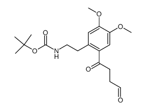 t-butyl-2-[4,5-dimethoxy-2-(4-oxobutanoyl)phenyl]-ethylcarbamate结构式