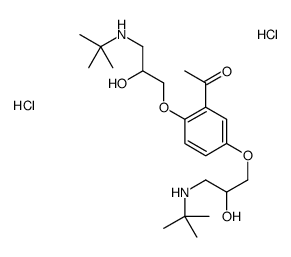 [3-[2-acetyl-4-[3-(tert-butylazaniumyl)-2-hydroxypropoxy]phenoxy]-2-hydroxypropyl]-tert-butylazanium,dichloride Structure