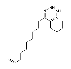 5-hydrazinylidenehexadec-15-en-6-ylidenehydrazine结构式