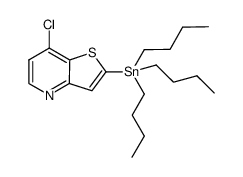 7-chloro-2-tributylstannanyl-thieno[3,2-b]pyridine Structure