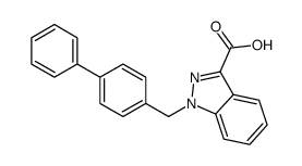 1-[(4-phenylphenyl)methyl]indazole-3-carboxylic acid Structure