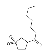 3-hexylsulfinylthiolane 1,1-dioxide结构式