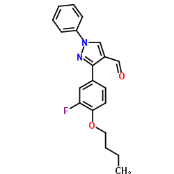 3-(4-Butoxy-3-fluorophenyl)-1-phenyl-1H-pyrazole-4-carbaldehyde Structure