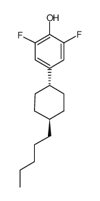 2,6-difluoro-4-(trans-4-pentylcyclohexyl)-phenol结构式