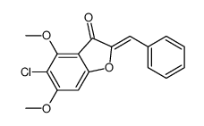 2-benzylidene-5-chloro-4,6-dimethoxy-1-benzofuran-3-one结构式