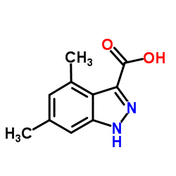 4,6-Dimethyl-1H-indazole-3-carboxylic acid structure