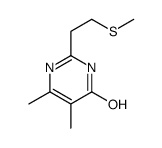 5,6-dimethyl-2-(2-methylsulfanylethyl)-1H-pyrimidin-4-one结构式