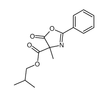 4-Oxazolecarboxylic acid,4,5-dihydro-4-methyl-5-oxo-2-phenyl-,2-methylpropyl ester Structure