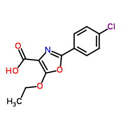 2-(4-Chlorophenyl)-5-ethoxy-1,3-oxazole-4-carboxylic acid Structure
