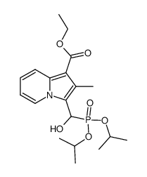 3-((Diisopropoxyphosphinyl)hydroxymethyl)-2-methyl-1-indolizincarbonsaeure-ethylester Structure