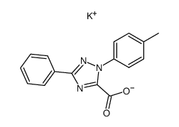 Kalium-<3-phenyl-1-(p-tolyl)-1,2,4-triazol-5-carboxylat>结构式
