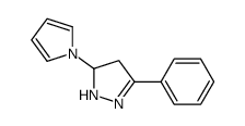 3-phenyl-5-pyrrol-1-yl-4,5-dihydro-1H-pyrazole Structure