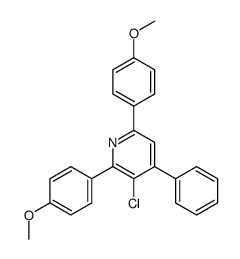 3-chloro-2,6-bis(4-methoxyphenyl)-4-phenylpyridine Structure