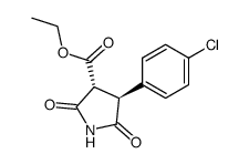 (3R,4S)-4-(4-Chloro-phenyl)-2,5-dioxo-pyrrolidine-3-carboxylic acid ethyl ester Structure