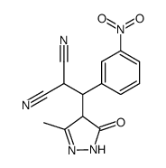 2-[(3-Methyl-5-oxo-4,5-dihydro-1H-pyrazol-4-yl)-(3-nitro-phenyl)-methyl]-malononitrile Structure