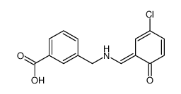 3-[[(3-chloro-6-oxocyclohexa-2,4-dien-1-ylidene)methylamino]methyl]benzoic acid结构式