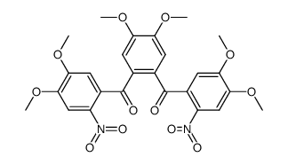 (4,5-Dimethoxy-1,2-phenylene)bis((2-nitro-4,5-dimethoxyphenyl)methanone)结构式