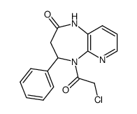 5-cloroacetil-4-fenil-2-oxo-1H-2,3,4,5-tetraidropirido<2,3-b><1,4>diazepina结构式