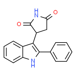 3-(2-phenyl-1H-indol-3-yl)pyrrolidine-2,5-dione Structure