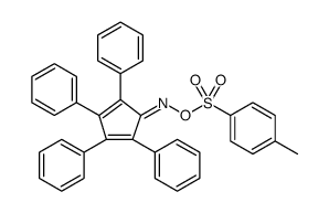 2,4-Cyclopentadien-1-one, 2,3,4,5-tetraphenyl-, O-[(4-methylphenyl)sulfonyl]oxime Structure