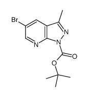 5-溴-3-甲基-1H-吡唑并[3,4-b]吡啶-1-羧酸叔丁酯结构式