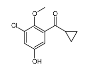 (3-chloro-5-hydroxy-2-methoxyphenyl)-cyclopropylmethanone结构式