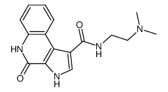 N-(2-dimethylamino-ethyl)-4-oxo-4,5-dihydro-3H-pyrrolo[2,3-c]quinoline-1-carboxamide结构式