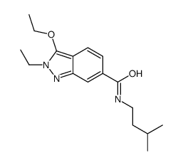 3-ethoxy-2-ethyl-N-(3-methylbutyl)indazole-6-carboxamide结构式