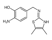 2-amino-5-[[(4,5-dimethyl-1,3-thiazol-2-yl)amino]methyl]phenol结构式