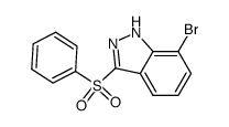 7-bromo-3-(phenylsulfonyl)-1H-indazole结构式