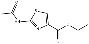 2-乙酰氨基噻唑-4-甲酸乙酯结构式