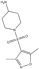 1-[(3,5-dimethyl-1,2-oxazol-4-yl)sulfonyl]piperidin-4-amine结构式