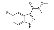 5-bromo-N-methoxy-N-methyl-1H-indazole-3-carboxamide Structure