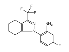 Benzenamine, 5-fluoro-2-[4,5,6,7-tetrahydro-3-(trifluoromethyl)-1H-indazol-1-yl]结构式
