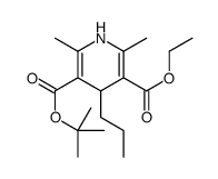 tert-butyl ethyl 1,4-dihydro-2,6-dimethyl-4-propylpyridine-3,5-dicarboxylate Structure