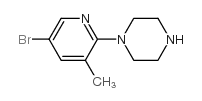 1-(5-bromo-3-methylpyridin-2-yl)piperazine Structure
