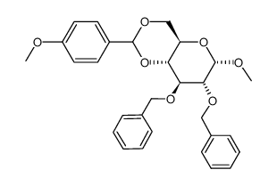 Methyl-4,6-di-O-(4-methoxybenzylidene)-2,3-di-O-benzyl-α-glucopyranoside Structure