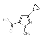 5-Cyclopropyl-2-methyl-2H-pyrazole-3-carboxylic acid Structure