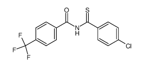 N-(4-chlorophenylcarbonothioyl)-4-(trifluoromethyl)benzamide Structure