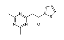 2-(4,6-dimethyl-[1,3,5]triazin-2-yl)-1-thiophen-2-yl-ethanone Structure