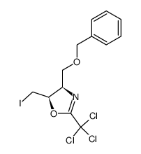 (Z)-4-benzyloxymethyl-5-iodomethyl-2-trichloromethyl-4,5-dihydro-1,3-oxazole结构式