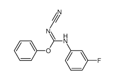 phenyl N'-cyano-N-(3-fluorophenyl)imidocarbamate结构式