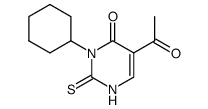 5-acetyl-3-cyclohexyl-2-thioxo-2,3-dihydro-1H-pyrimidin-4-one Structure