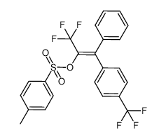 (Z)-3,3,3-trifluoro-1-phenyl-2-tosyloxy-1-(4-trifluoromethylphenyl)propene Structure