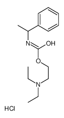 diethyl-[2-(1-phenylethylcarbamoyloxy)ethyl]azanium,chloride Structure