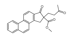 17-oxo-16-(3-oxo-butyl)-16,17-dihydro-15H-cyclopenta[a]phenanthrene-16-carboxylic acid methyl ester结构式
