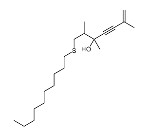 1-(Decylthio)-2,3,6-trimethyl-6-hepten-4-yn-3-ol structure