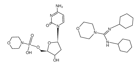 Deoxycytidin-5'-phosphormorpholidat-(morpholin-(4)-N,N'-dicyclohexyl-carboxamidin)-salz Structure