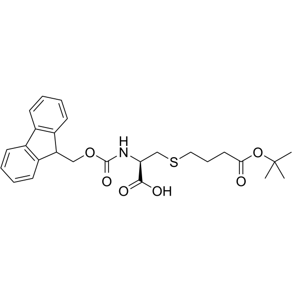 (R)-2-((((9H-芴-9-基)甲氧基)羰基)氨基)-3-((4-(叔丁氧基)-4-氧代丁基)硫代)丙酸结构式